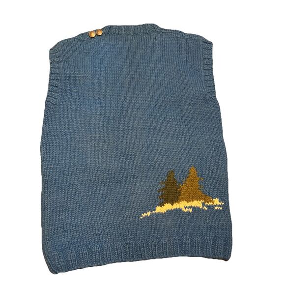 Vintage RL 83 Great Britain Hand knitted Ski Vest Wool - Picture 6 of 10